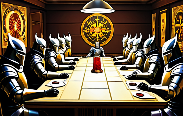 Strategic Alliance**

"A grand strategy meeting depicted in a stylized fantasy map room. Several diverse groups of fully armored warriors representing different blood pledges are gathered around a large table, planning their coordinated attack against a common enemy. Banners with unique clan emblems are displayed. The scene is lit with warm light, conveying cooperation and shared purpose. Safe for work, appropriate content, fully clothed, professional, perfect anatomy, natural proportions, high quality, digital art."

**