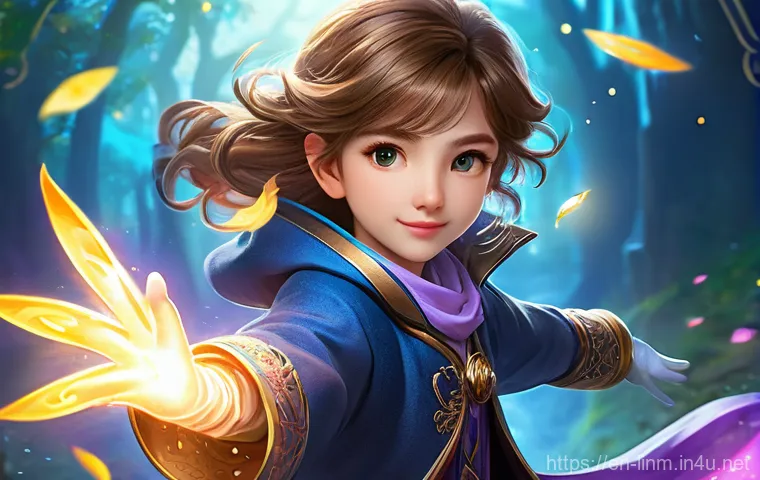 리니지M 희귀 카드 드랍 - **Prompt:** A young adventurer, approximately 20 years old, with bright, hopeful eyes and a determin...