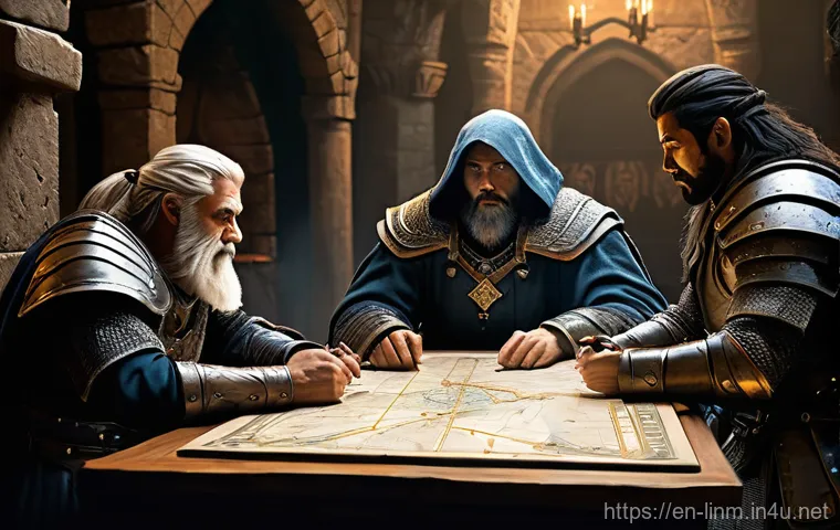 리니지M 공성전 준비 노하우 - **Prompt 1: "The Vanguard of Adén"**
    A dynamic, action-ready portrait of an elite combat roster ...