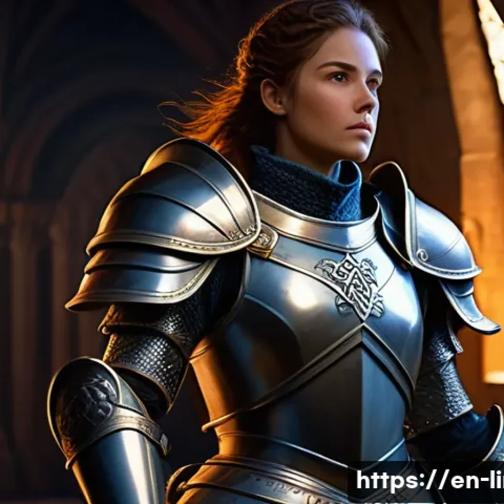 리니지M 캐릭터 체력 관리 - **Prompt:** A highly detailed, realistic digital painting of a formidable female Knight, approximate...